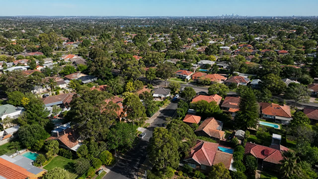 Aerial view of Australian coastal homes, illustrative of the areas buyers may research